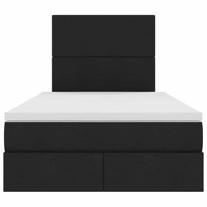 Letto con Contenitore Nero 120 x 200 cm Pelle Sintetica 3371711