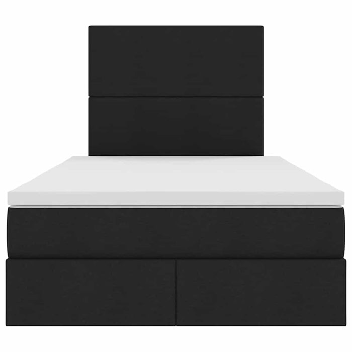 Letto con Contenitore Nero 120 x 200 cm Pelle Sintetica 3371711