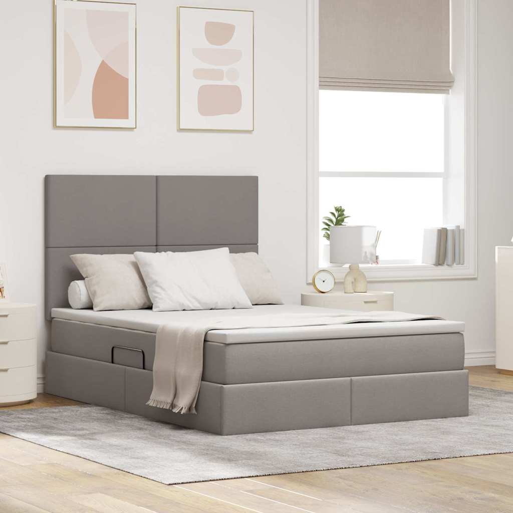 Letto con Contenitore Talpa 140 x 190 cm Pelle Sintetica 3371718