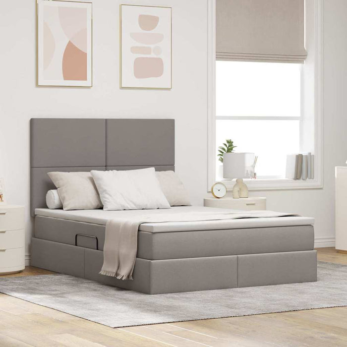 Letto con Contenitore Talpa 140 x 190 cm Pelle Sintetica 3371718