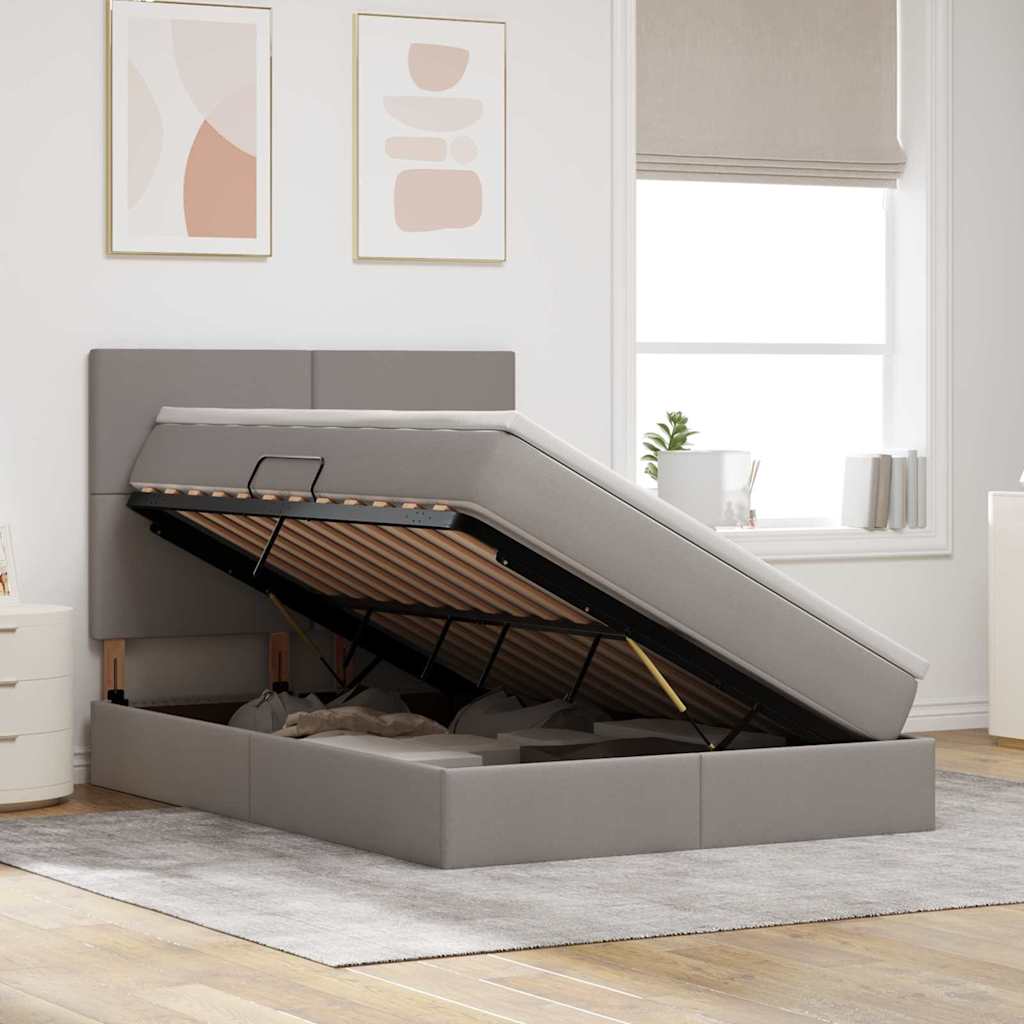 Letto con Contenitore Talpa 140 x 190 cm Pelle Sintetica 3371718