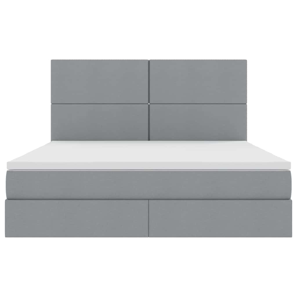 Letto con Contenitore con materasso Grigio chiaro 160 x 200 cm 3371727