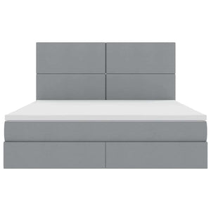 Letto con Contenitore con materasso Grigio chiaro 160 x 200 cm 3371727