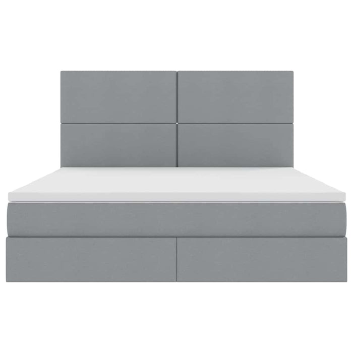 Letto con Contenitore con materasso Grigio chiaro 160 x 200 cm 3371727