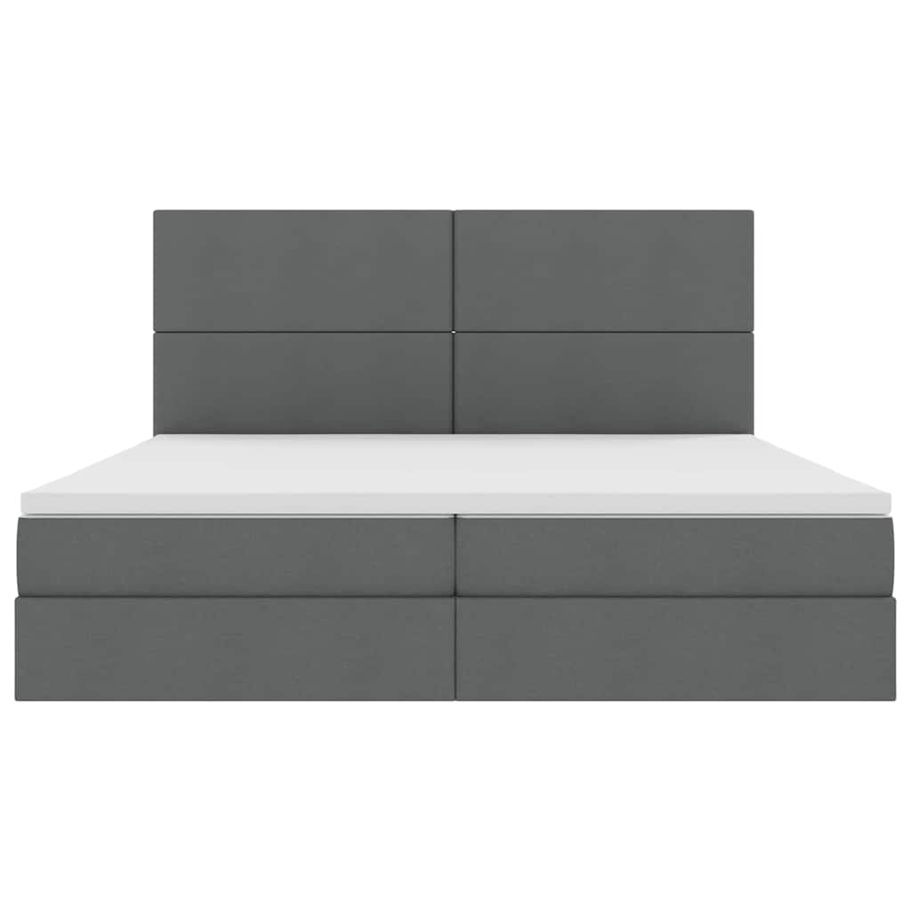 Letto con contenitore e materasso Grigio scuro 200 x 200 cm 3371740