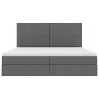 Letto con contenitore e materasso Grigio scuro 200 x 200 cm 3371740