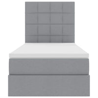 Letto con contenitore e materasso Grigio chiaro 90 x 190 cm 3371748