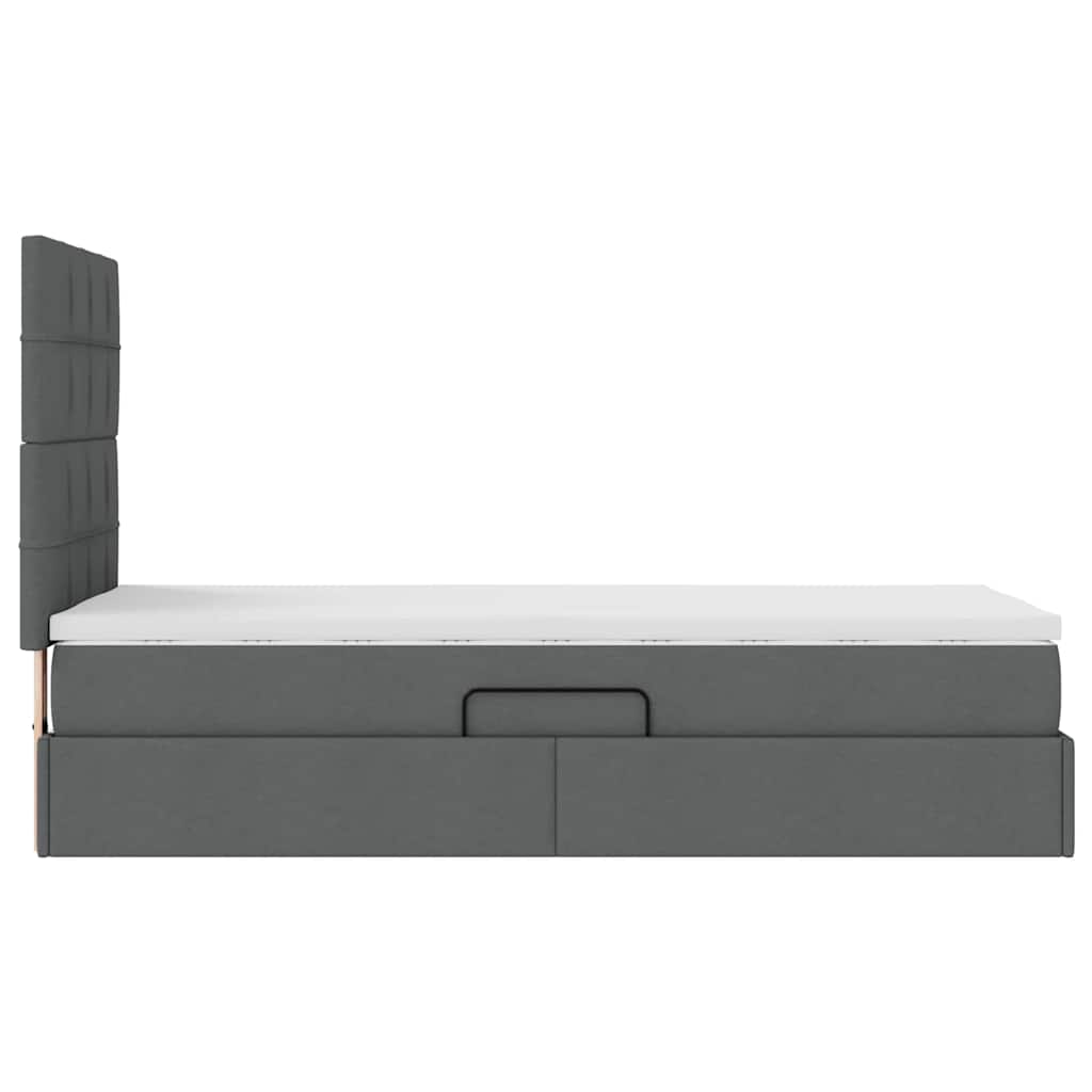 Letto con contenitore e materasso Grigio scuro 100 x 200 cm 3371761