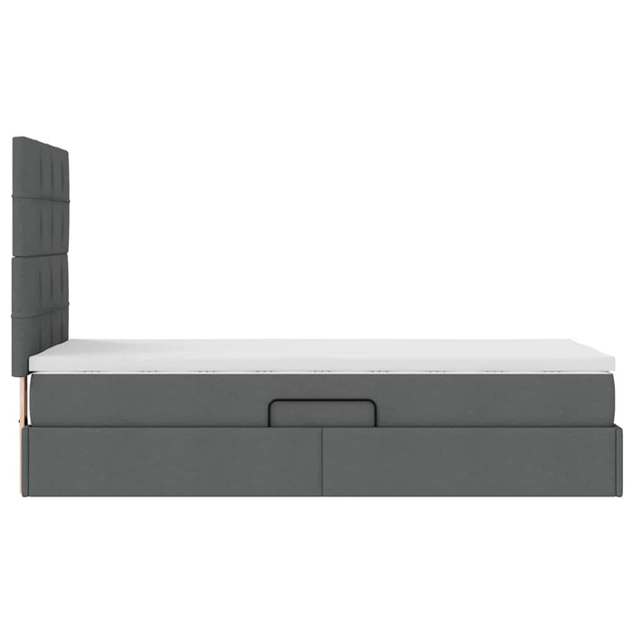 Letto con contenitore e materasso Grigio scuro 100 x 200 cm 3371761