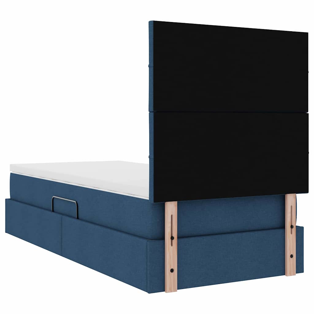 Letto con contenitore e materasso Blu 100 x 200 cm Poliestere 3371765