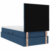 Letto con contenitore e materasso Blu 100 x 200 cm Poliestere 3371765