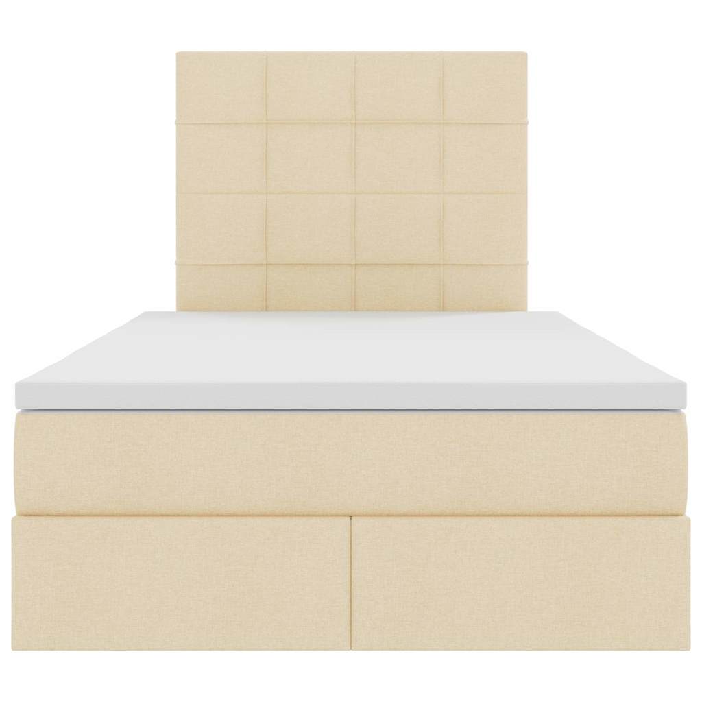 Letto con contenitore e materasso Crema 120 x 200 cm Poliestere 3371776