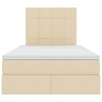 Letto con contenitore e materasso Crema 120 x 200 cm Poliestere 3371776