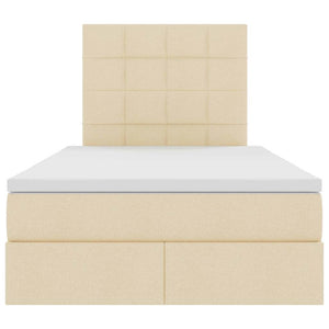 Letto con contenitore e materasso Crema 120 x 200 cm Poliestere 3371776