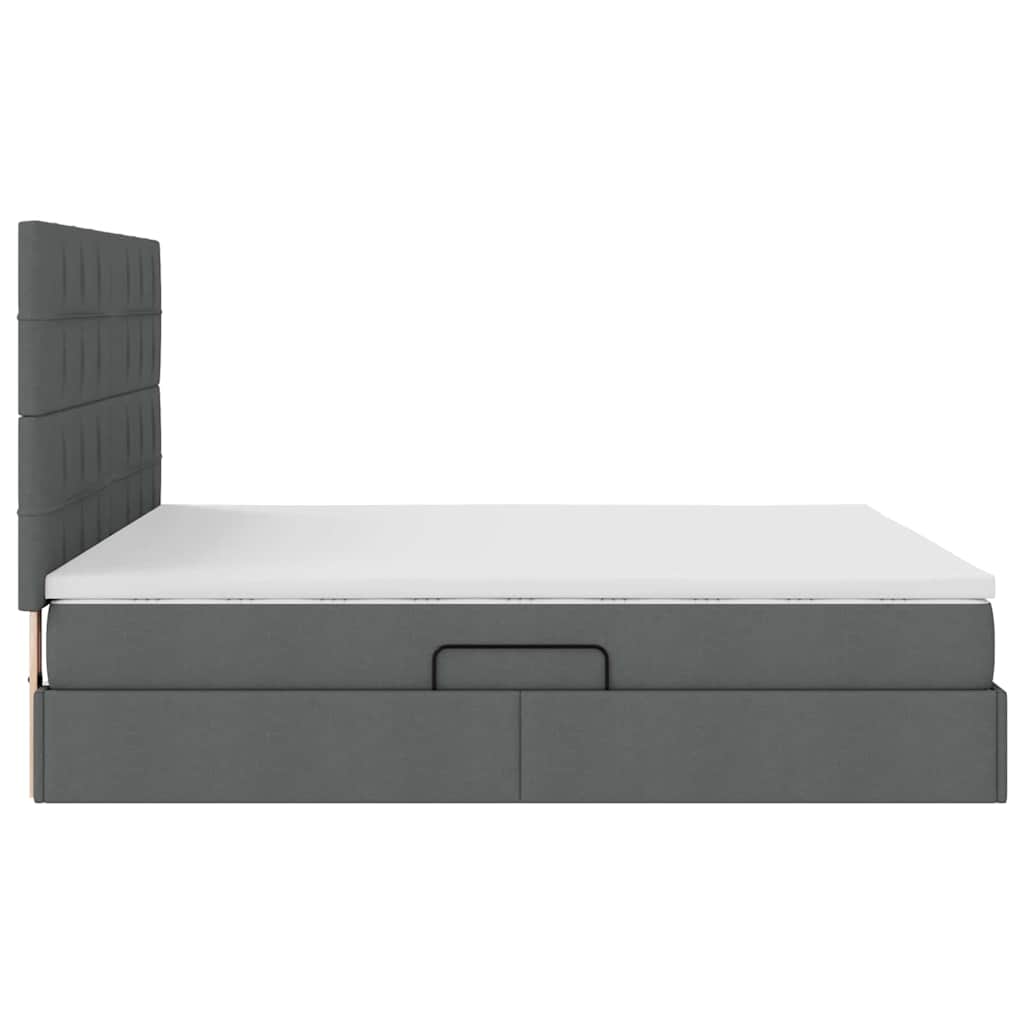 Letto con contenitore e materasso Grigio scuro 180 x 200 cm 3371797