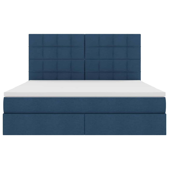 Letto con Contenitore Blu 180 x 200 cm Pelle Sintetica 3371801