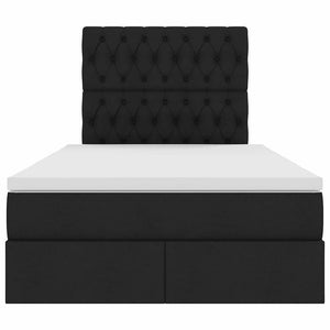 Letto con Contenitore Nero 120 x 200 cm Pelle Sintetica 3371837