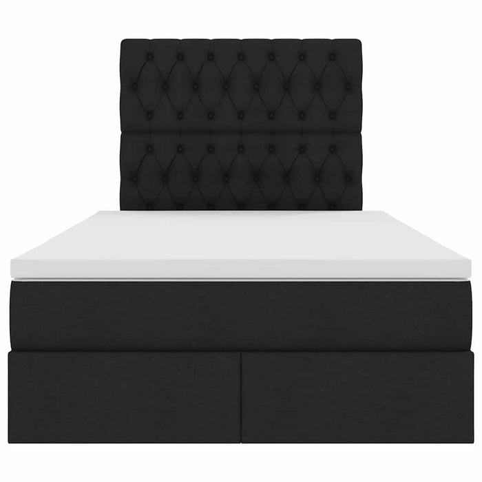 Letto con Contenitore Nero 120 x 200 cm Pelle Sintetica 3371837