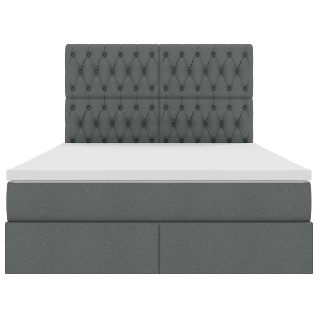Letto con contenitore e materasso Grigio scuro 140 x 200 cm 3371848