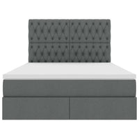 Letto con contenitore e materasso Grigio scuro 140 x 200 cm 3371848