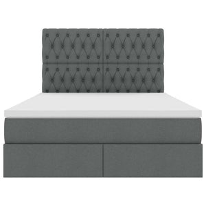 Letto con contenitore e materasso Grigio scuro 140 x 200 cm 3371848