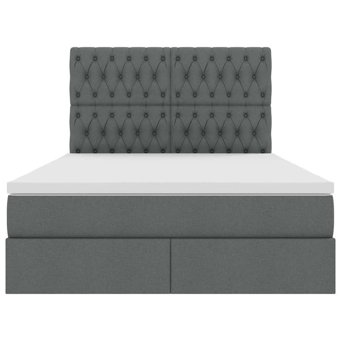 Letto con contenitore e materasso Grigio scuro 140 x 200 cm 3371848
