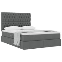Letto con contenitore e materasso Grigio scuro 140 x 200 cm 3371848