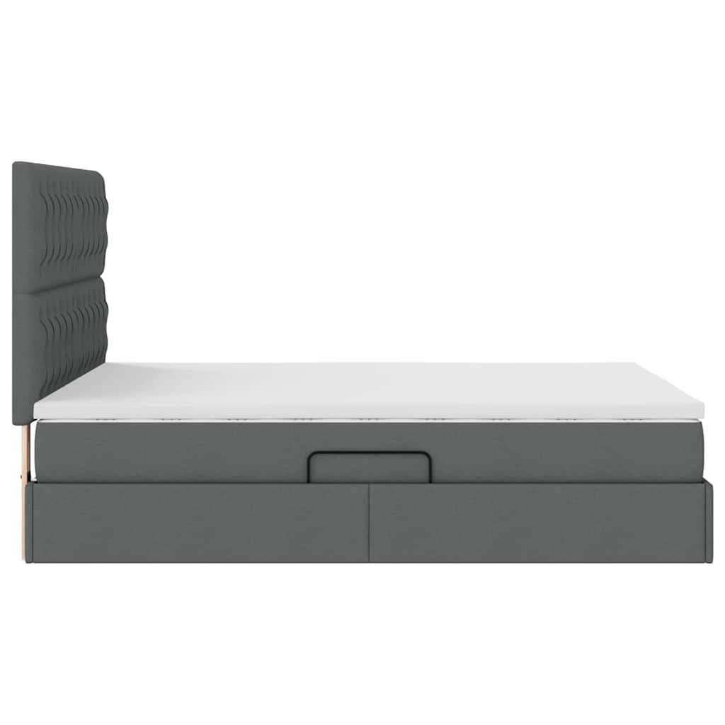 Letto con contenitore e materasso Grigio scuro 140 x 200 cm 3371848