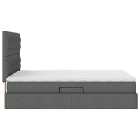 Letto con contenitore e materasso Grigio scuro 140 x 200 cm 3371848