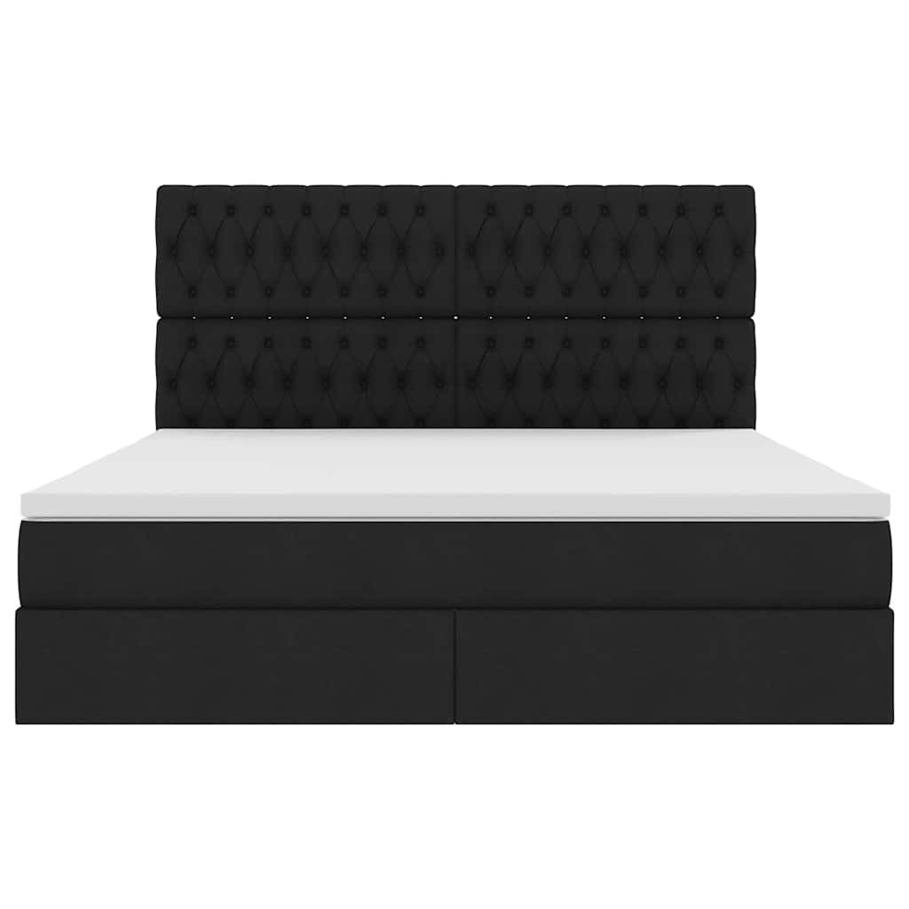 Letto con contenitore e materasso Nero 160 x 200 cm Poliestere 3371855