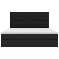 Letto con contenitore e materasso Nero 160 x 200 cm Poliestere 3371855