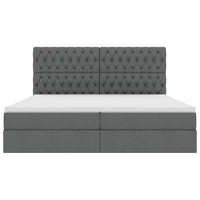 Letto con contenitore e materasso Grigio scuro 200 x 200 cm 3371866