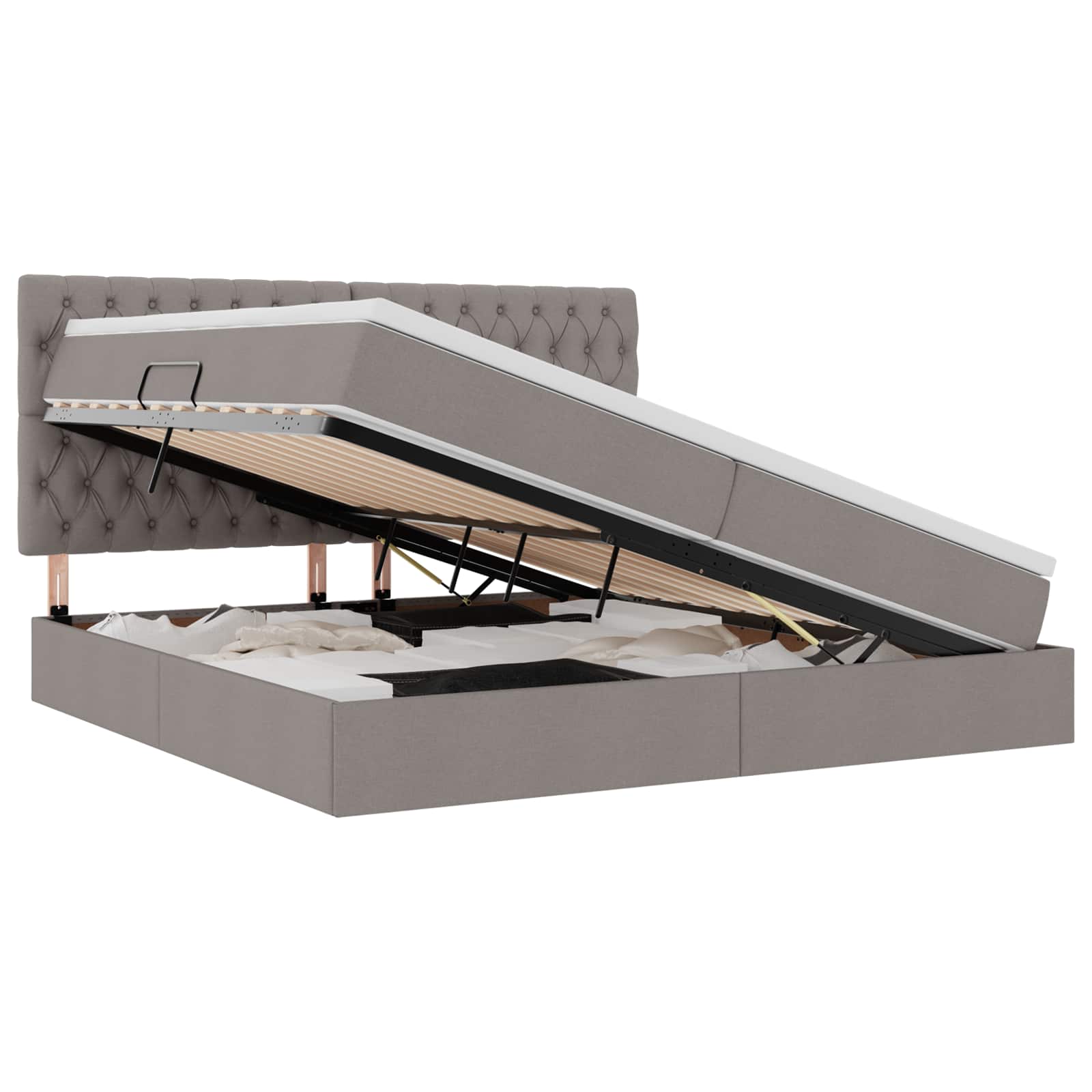 Letto con Contenitore Talpa 200 x 200 cm Pelle Sintetica 3371868