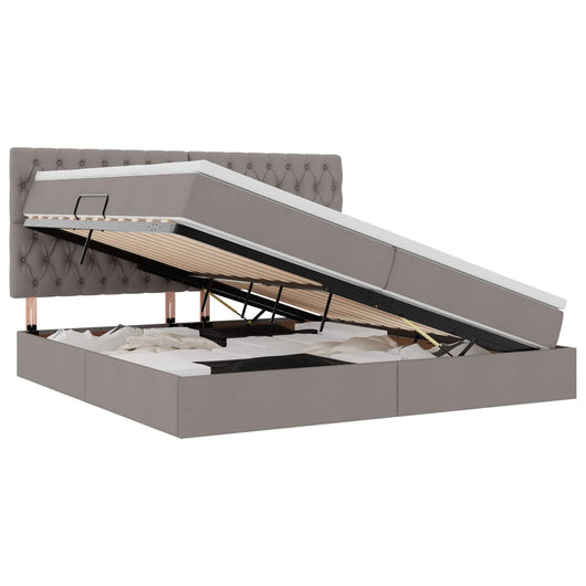 Letto con Contenitore Talpa 200 x 200 cm Pelle Sintetica 3371868