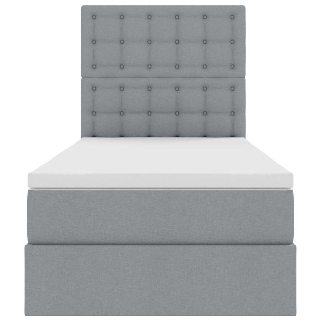 Letto con contenitore e materasso Grigio chiaro 90 x 200 cm 3371880