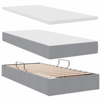 Letto con contenitore e materasso Grigio chiaro 90 x 200 cm 3371880