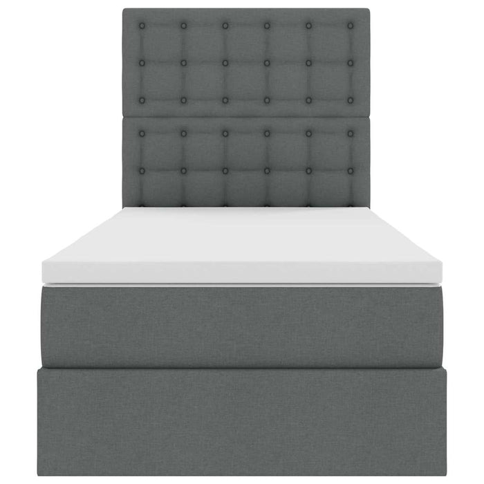 Letto con contenitore e materasso Grigio scuro 90 x 200 cm 3371881