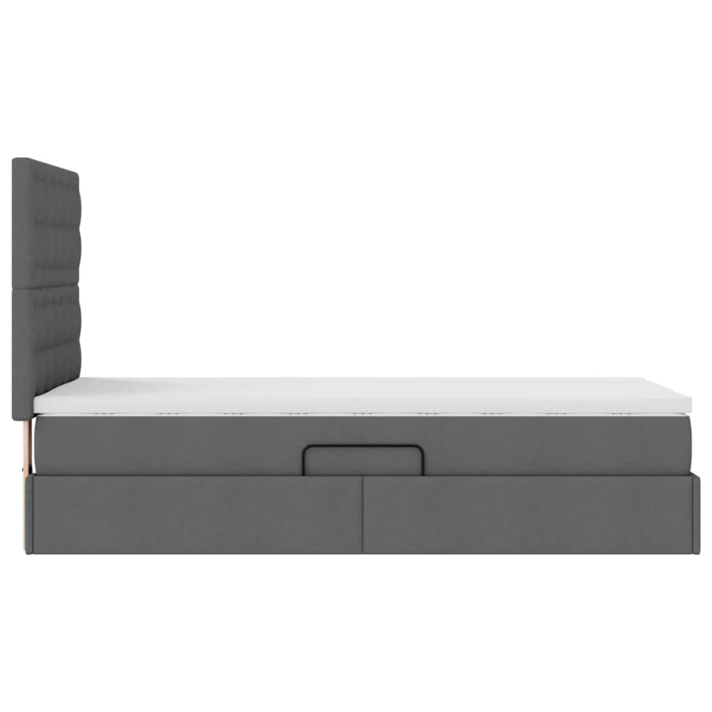 Letto con contenitore e materasso Grigio scuro 100 x 200 cm 3371887