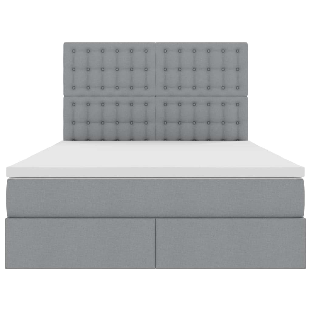 Letto con contenitore e materasso Grigio chiaro 140 x 190 cm 3371904