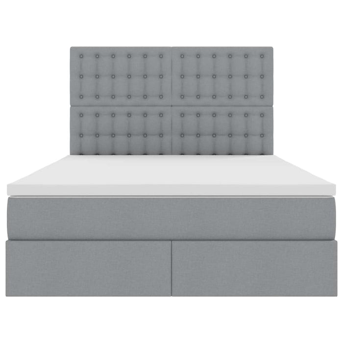 Letto con contenitore e materasso Grigio chiaro 140 x 190 cm 3371904