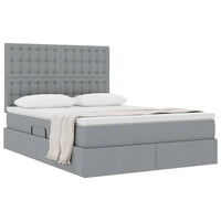 Letto con contenitore e materasso Grigio chiaro 140 x 190 cm 3371904