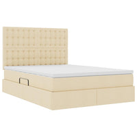 Letto con contenitore e materasso Crema 140 x 190 cm Poliestere 3371908