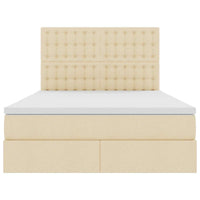 Letto con contenitore e materasso Crema 140 x 190 cm Poliestere 3371908