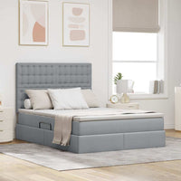 Letto con contenitore e materasso Grigio chiaro 140 x 200 cm 3371910