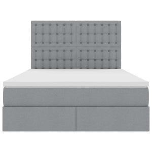 Letto con contenitore e materasso Grigio chiaro 140 x 200 cm 3371910