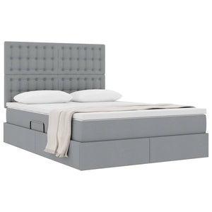 Letto con contenitore e materasso Grigio chiaro 140 x 200 cm 3371910
