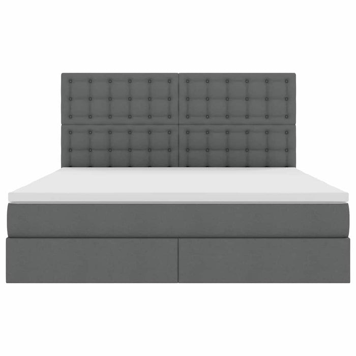 Letto con contenitore e materasso Grigio scuro 160 x 200 cm 3371917