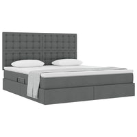 Letto con contenitore e materasso Grigio scuro 160 x 200 cm 3371917