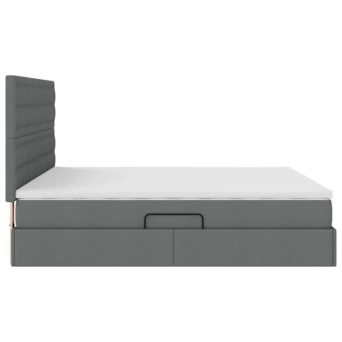 Letto con contenitore e materasso Grigio scuro 160 x 200 cm 3371917
