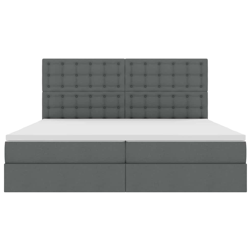 Letto con contenitore e materasso Grigio scuro 200 x 200 cm 3371929